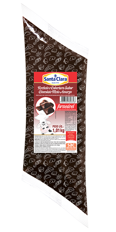 Recheio e Cobertura Sabor Chocolate Meio Amargo