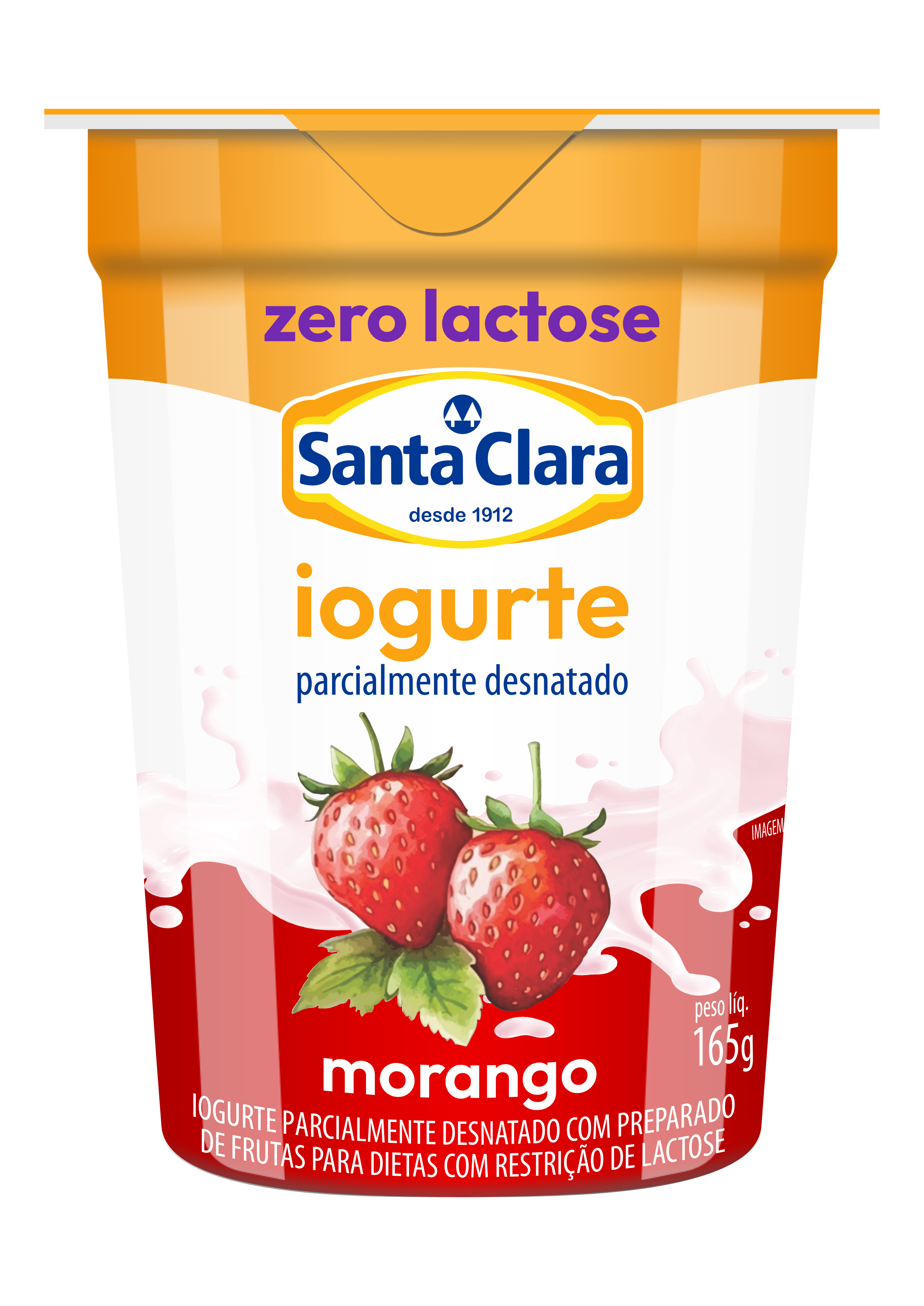 Iogurte sabor Morango Zero Lactose