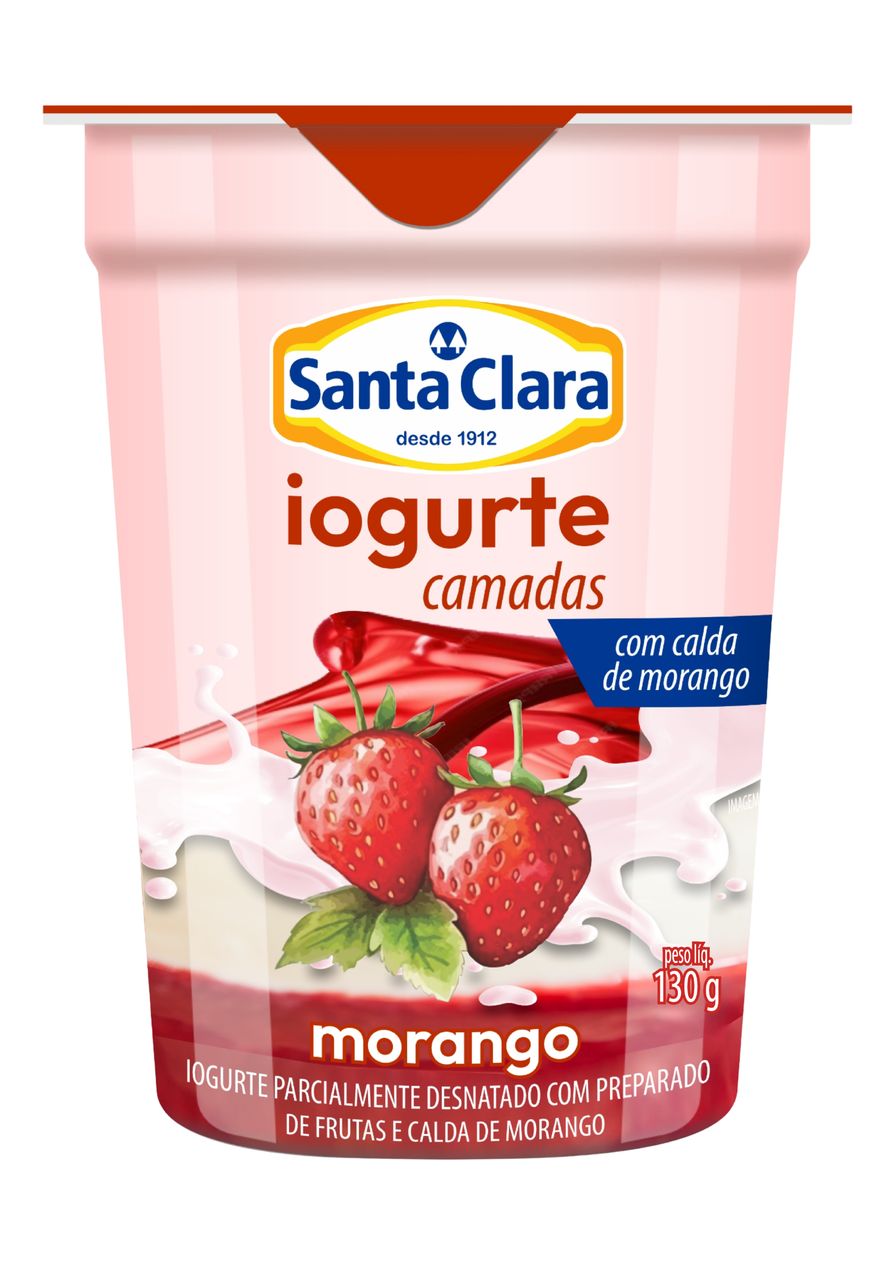 Iogurte Bicamada sabor Morango